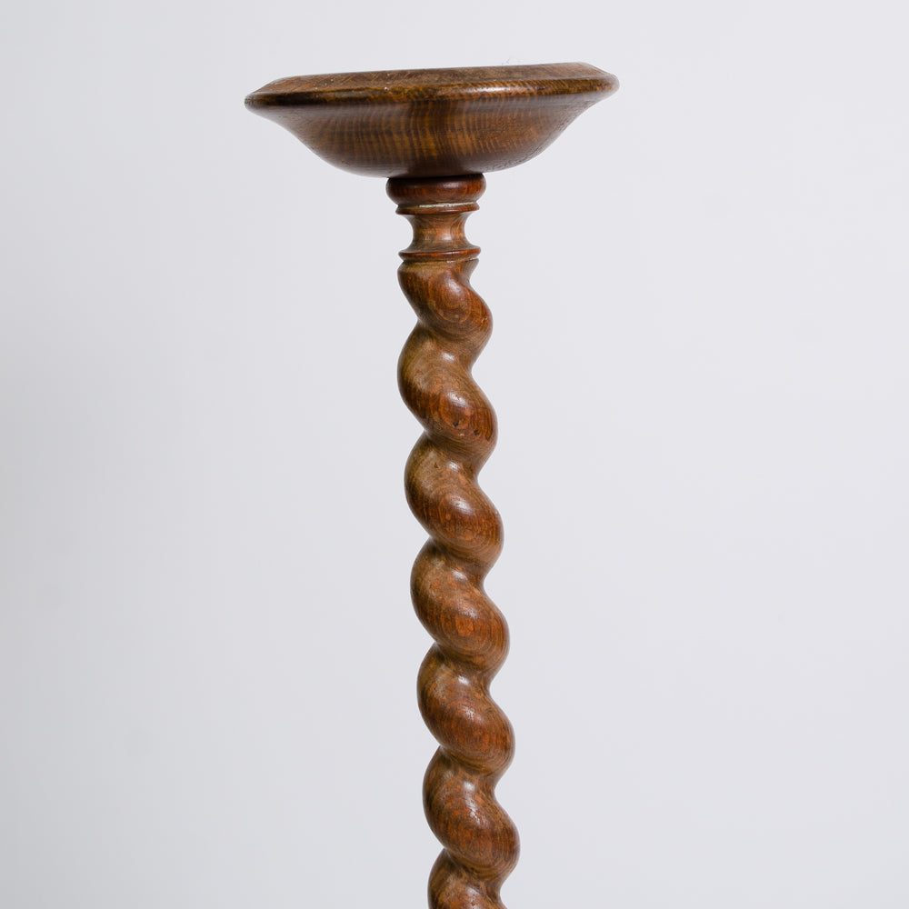 Large Vintage Barley Twist Candle Holder