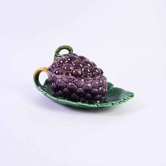 Vintage  French Grape and Leaf Plate