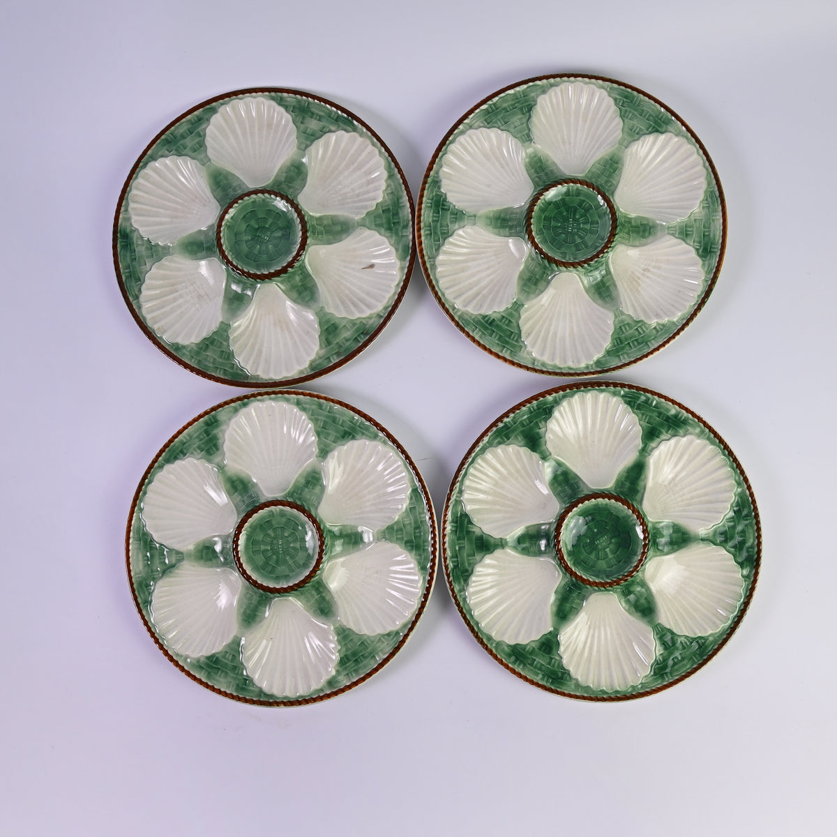 Beautiful Majolica Oyster Plate