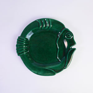 Jade Green Fish Plates Set