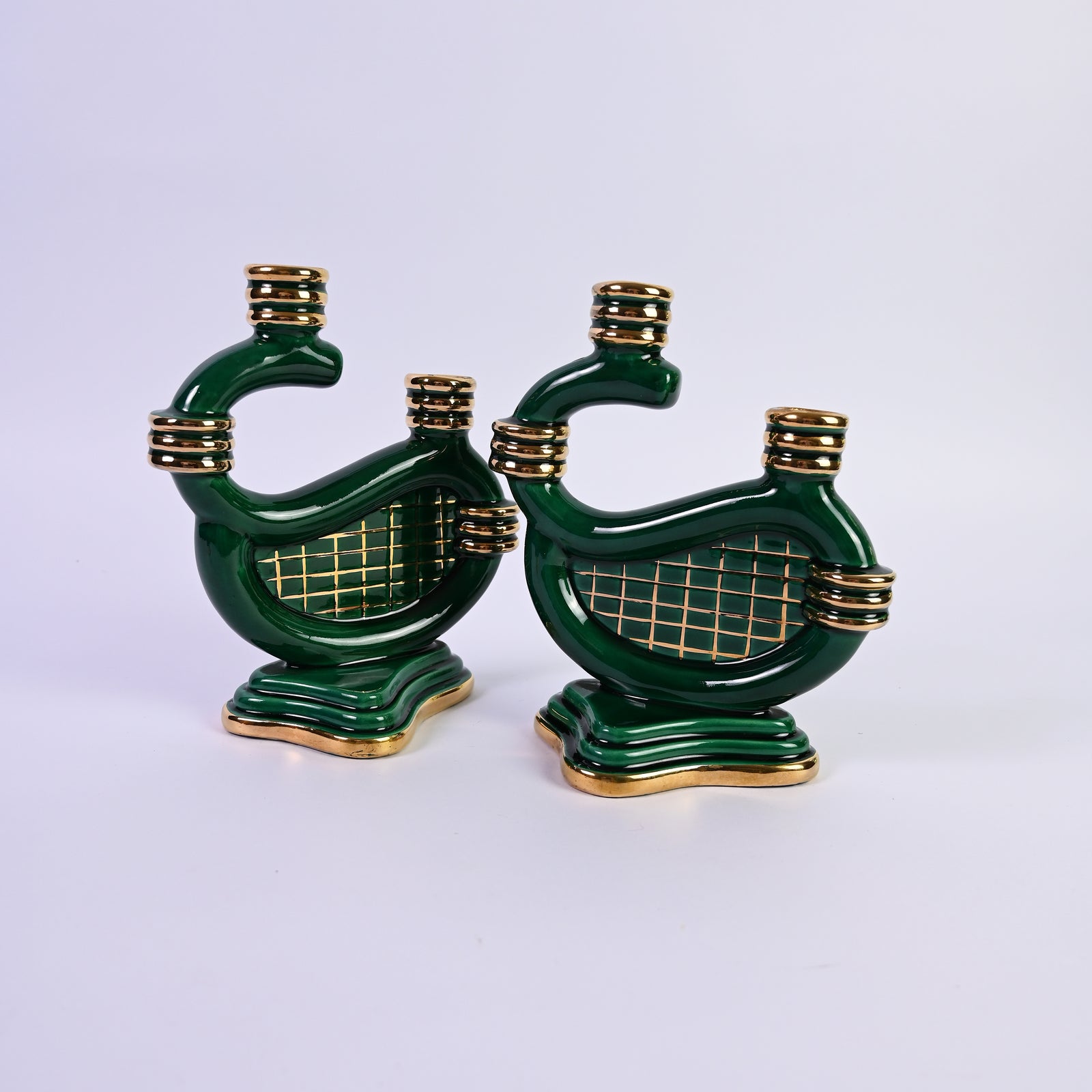 Pair of Retro Candlestick Holders