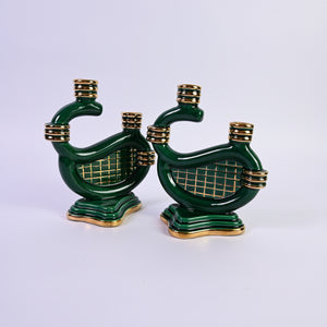 Pair of Retro Candlestick Holders