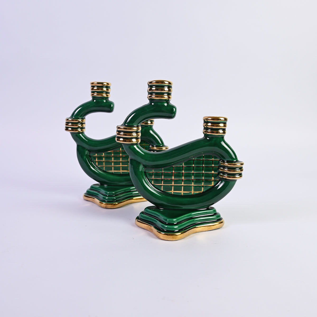Pair of Retro Candlestick Holders