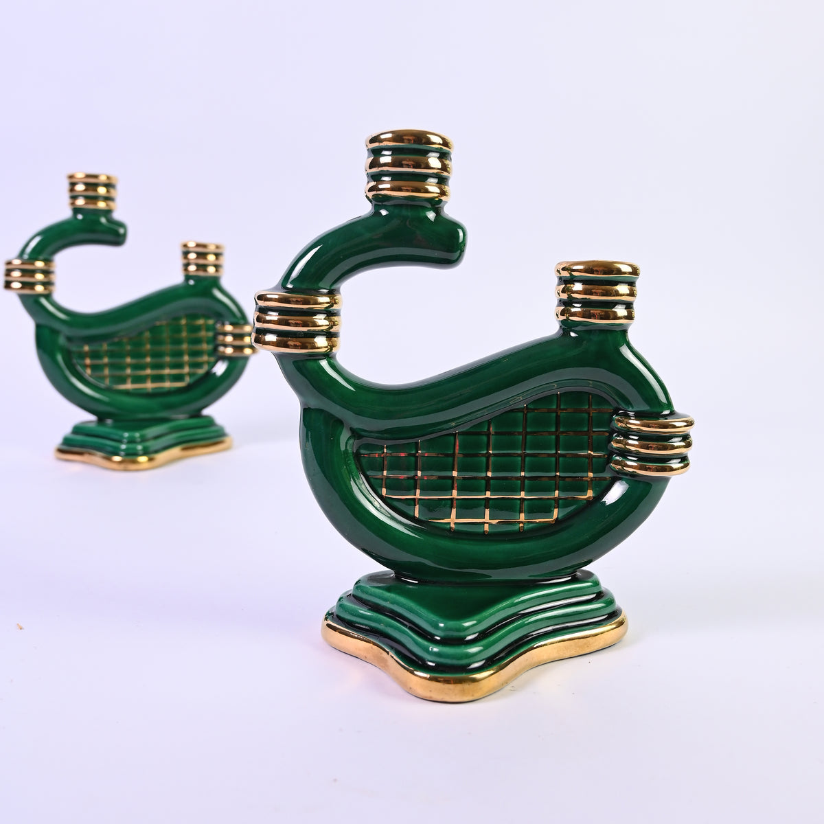 Pair of Retro Candlestick Holders