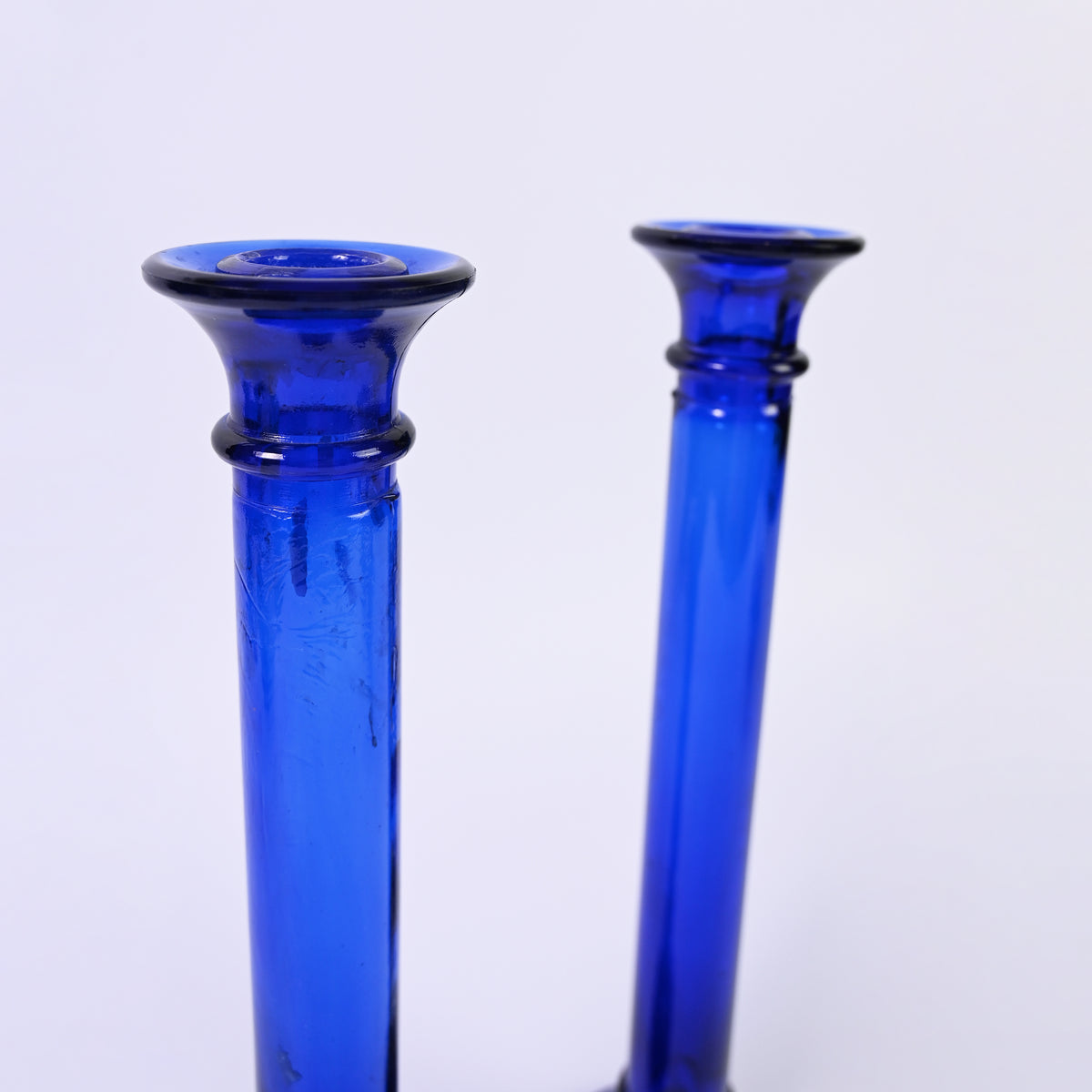 Large Cobalt Blue Candlesticks