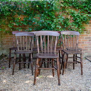 Set of Vintage Harlequin Windsor Chairs