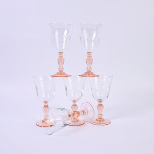 Peach Luminarc Twisted Wine Glass Set - Small