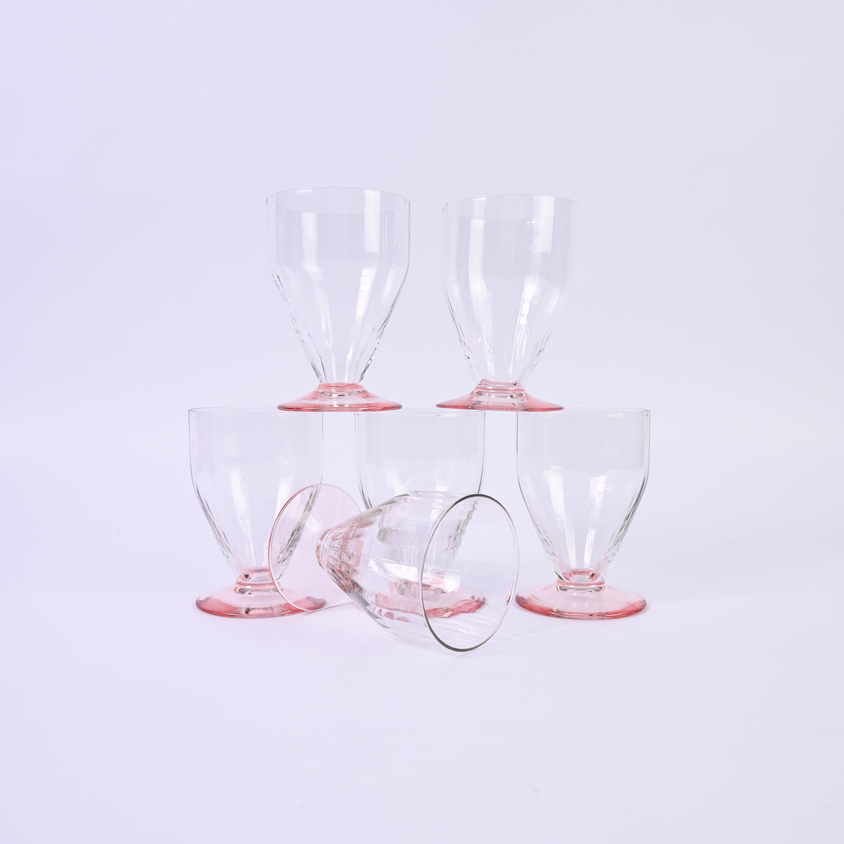 Pink Dessert Glasses Set