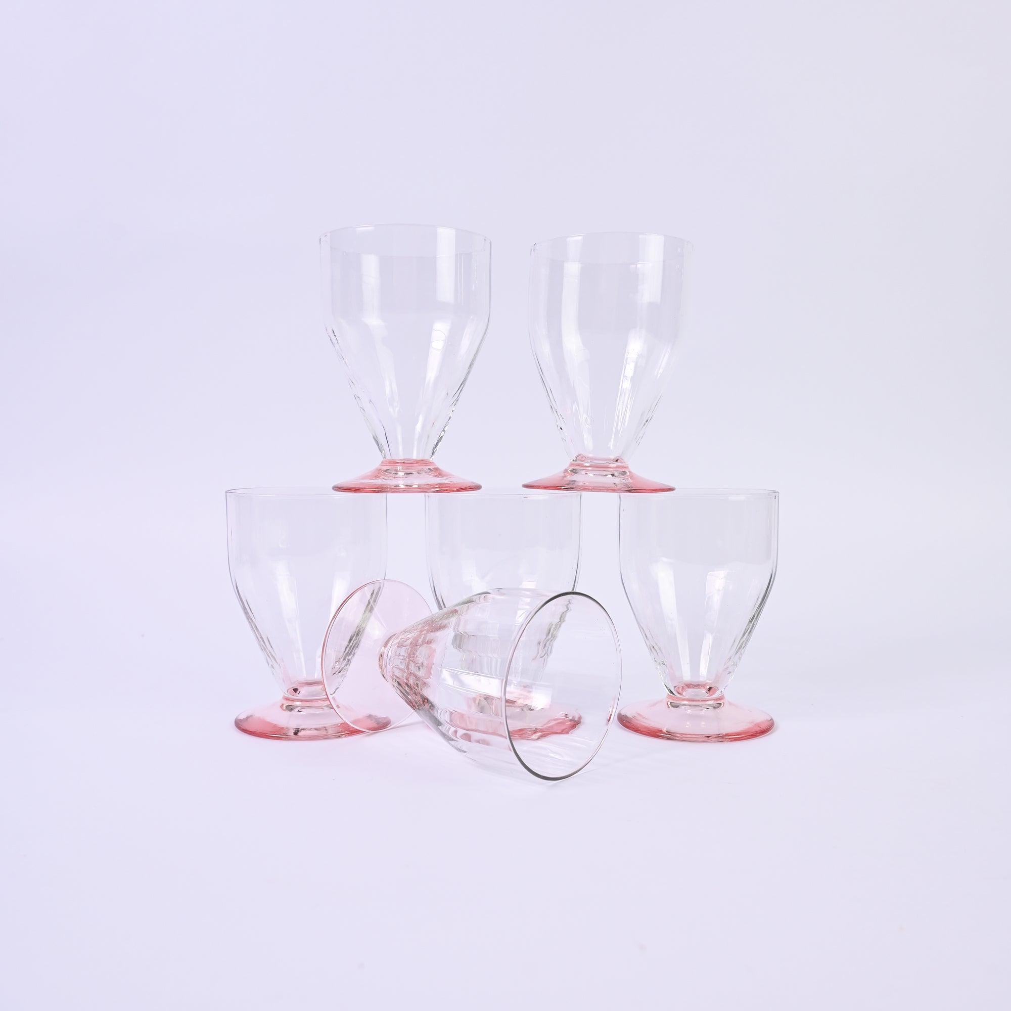Pink Dessert Glasses Set