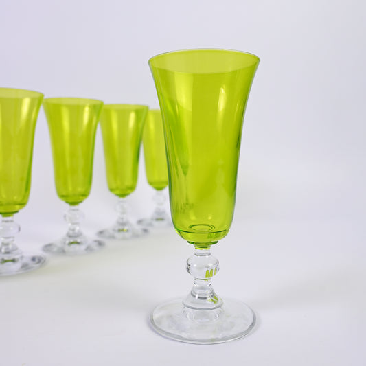 Uranium Green Wine Glass Set