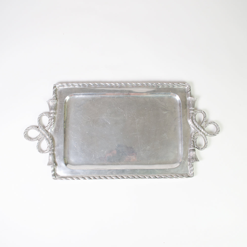 Decorative Pewter Bow Tray