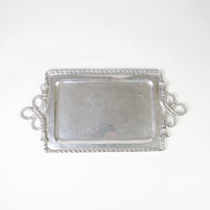 Decorative Pewter Bow Tray