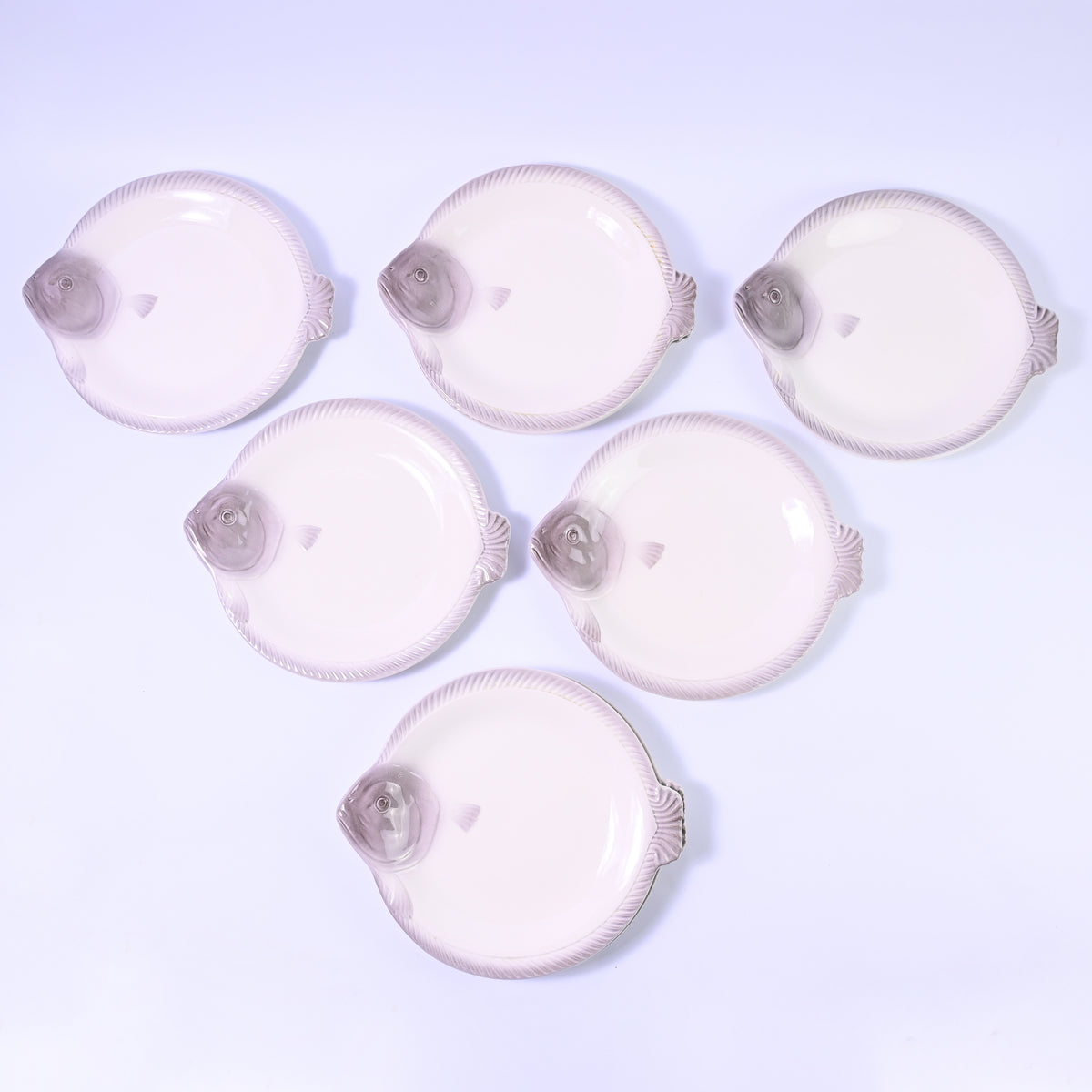 Grey Fish Plate Set