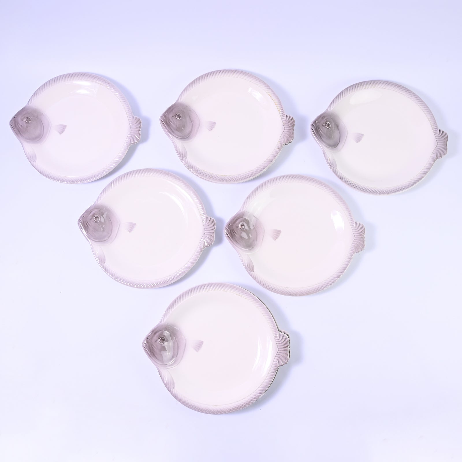 Grey Fish Plate Set