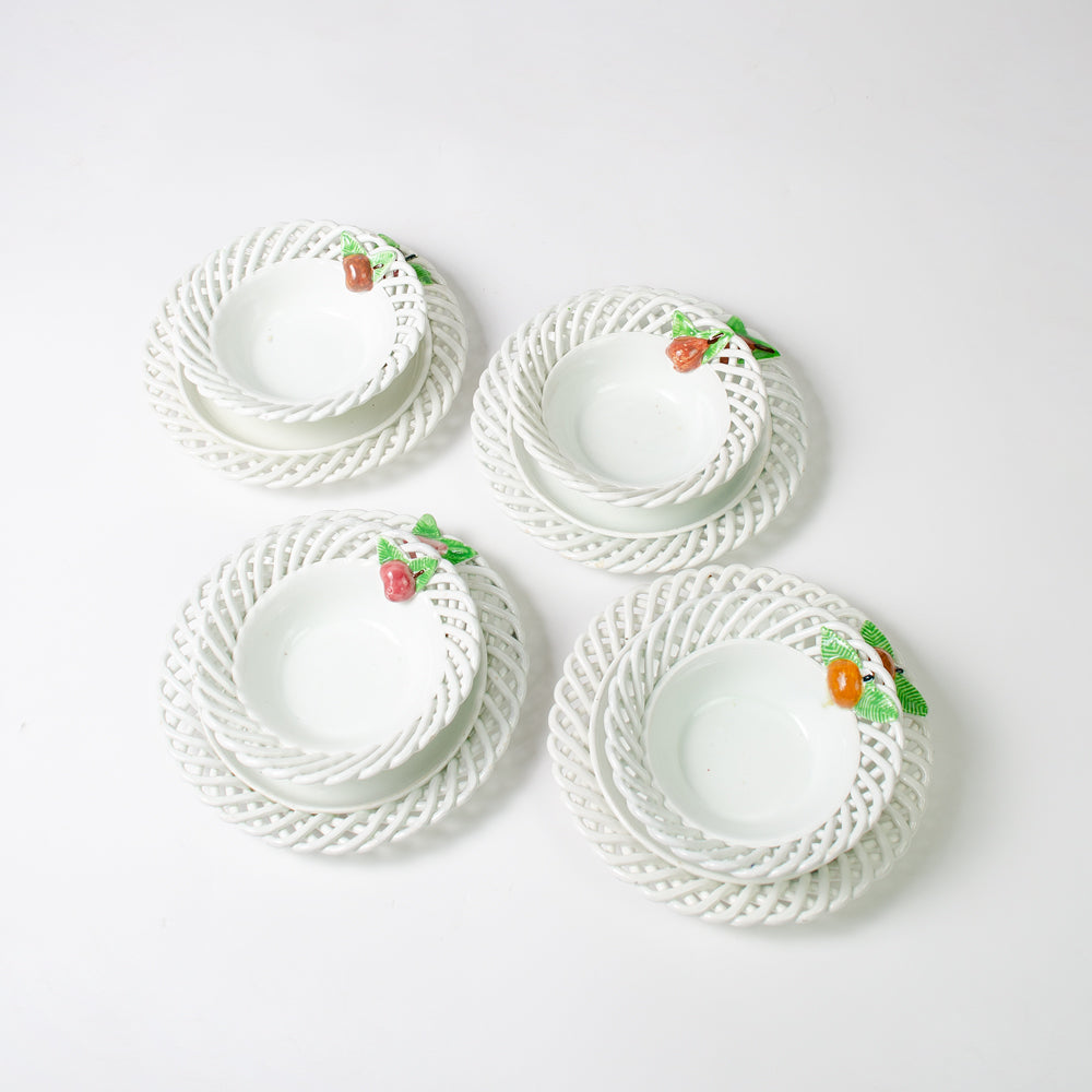 Spanish Lattice and Fruit Bowl and Plate Set