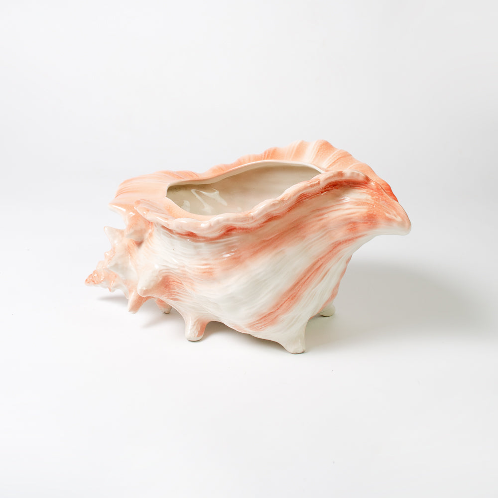Large Vintage Conch Shell Planter