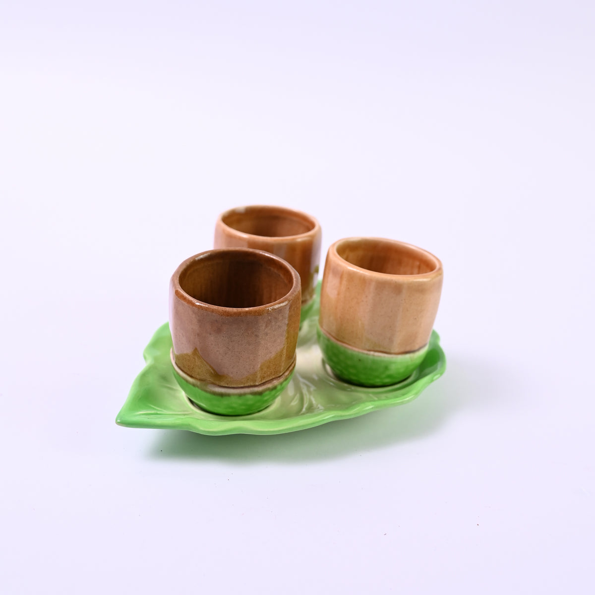 Acorn Egg Cups and Plate Set