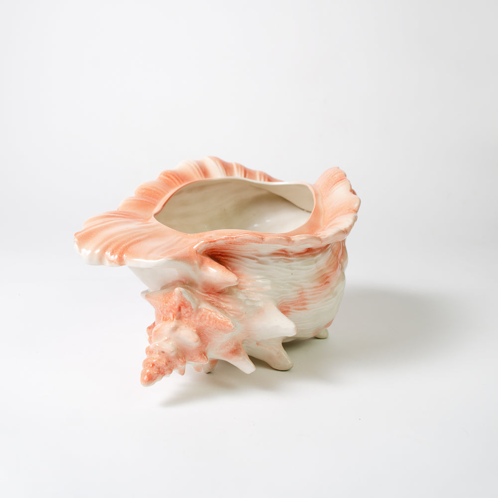 Large Vintage Conch Shell Planter