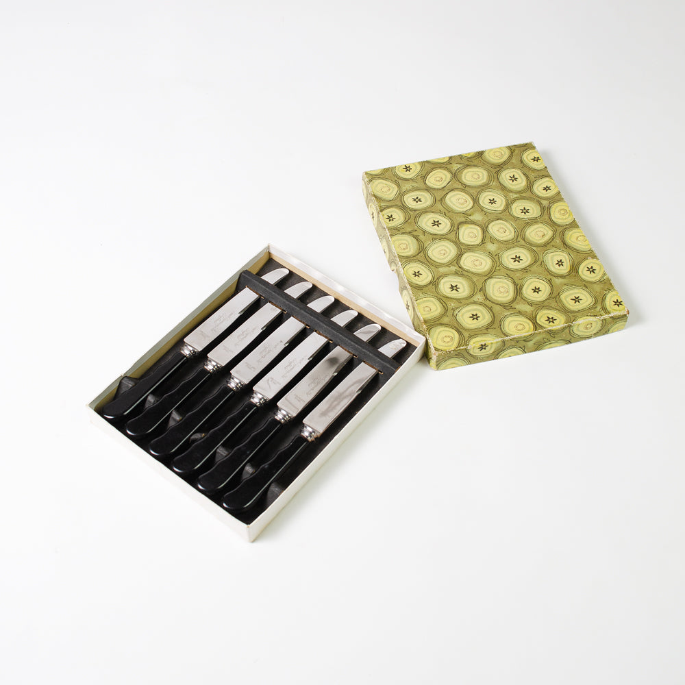 Black Handled Silver Butter Knives