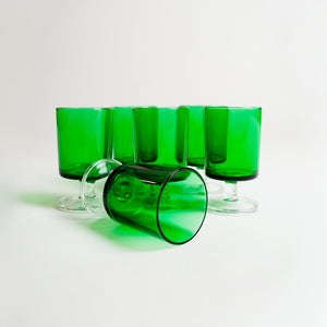 Set Chunky Racing Green Aperitif Glasses