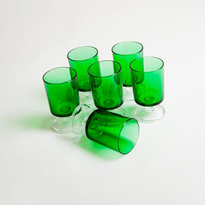 Set Chunky Racing Green Aperitif Glasses