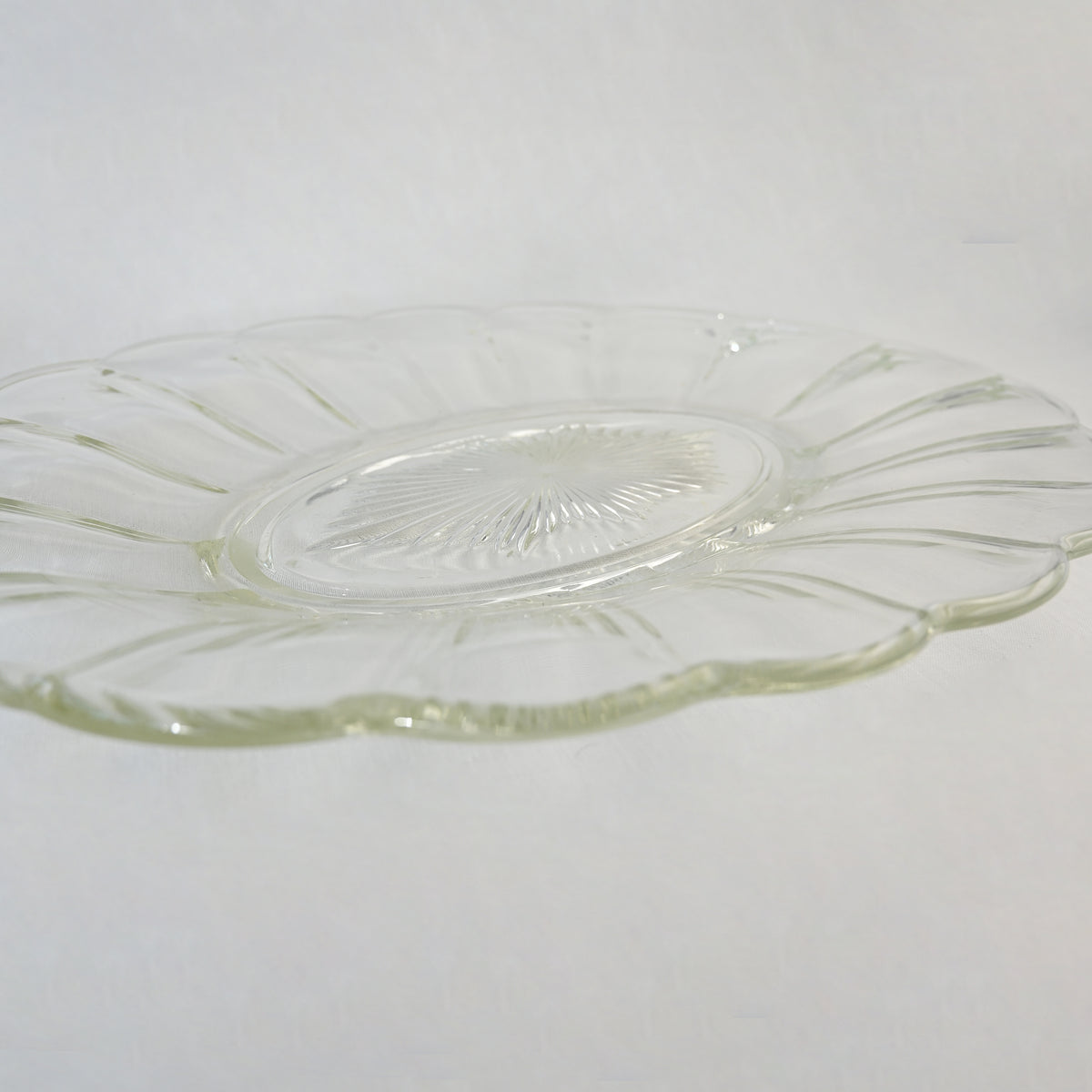 Large Glass Oval Serving Plate