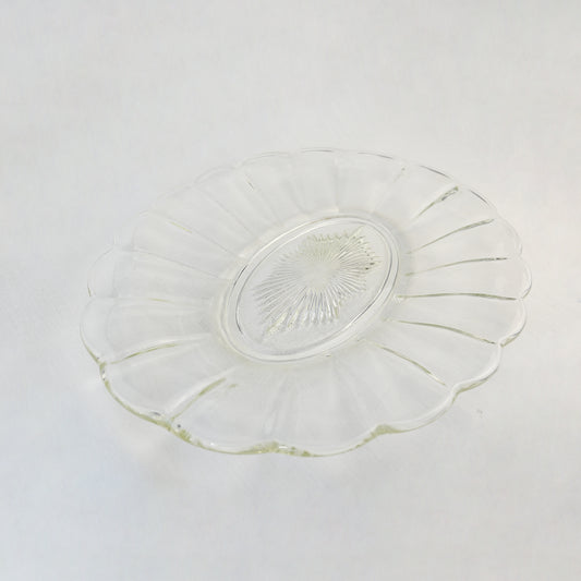 Large Glass Oval Serving Plate
