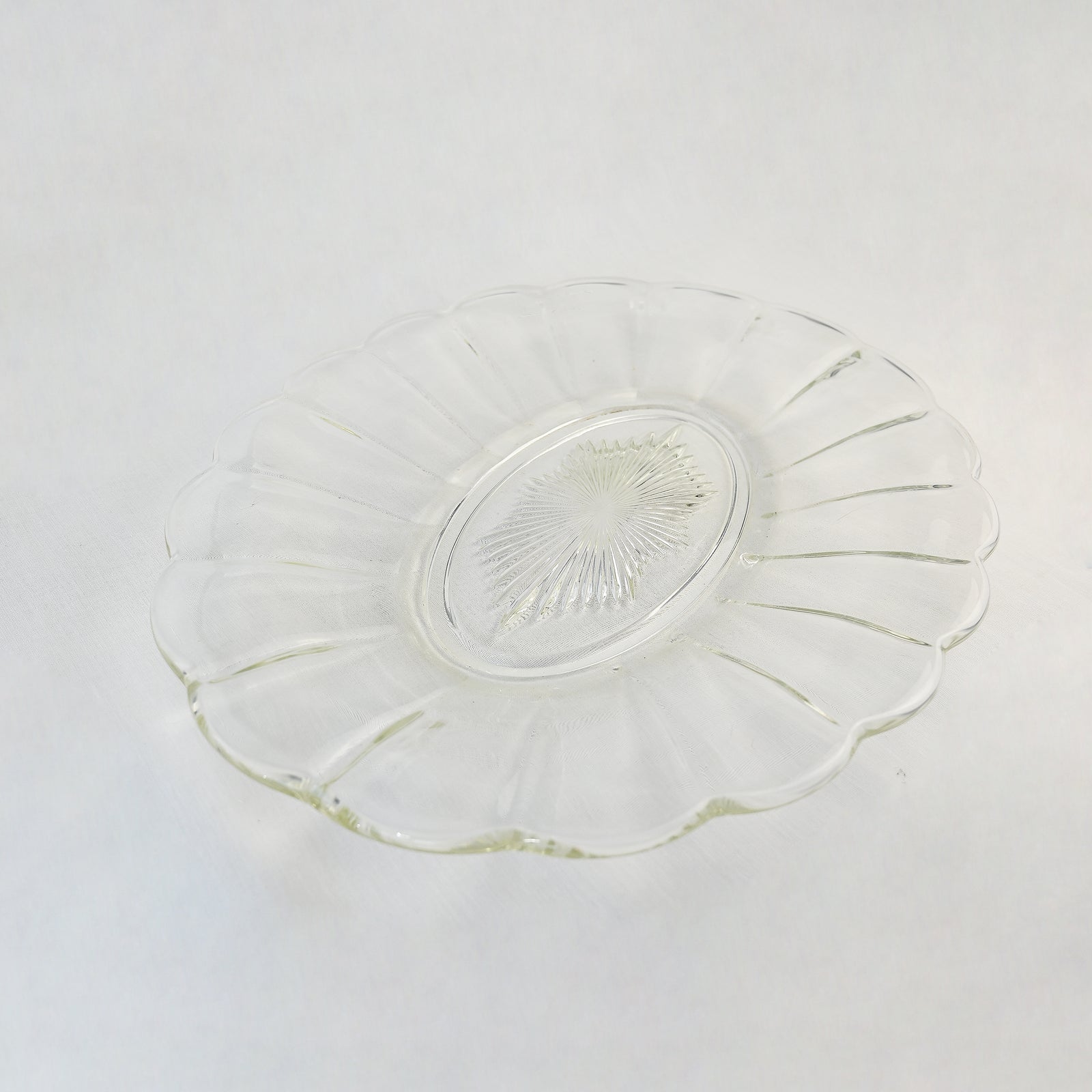 Large Glass Oval Serving Plate