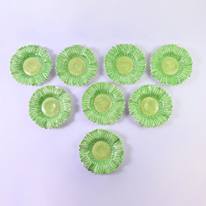 Green Daisy Plates