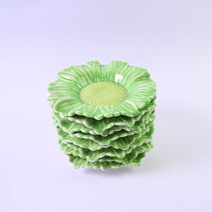 Green Daisy Plates
