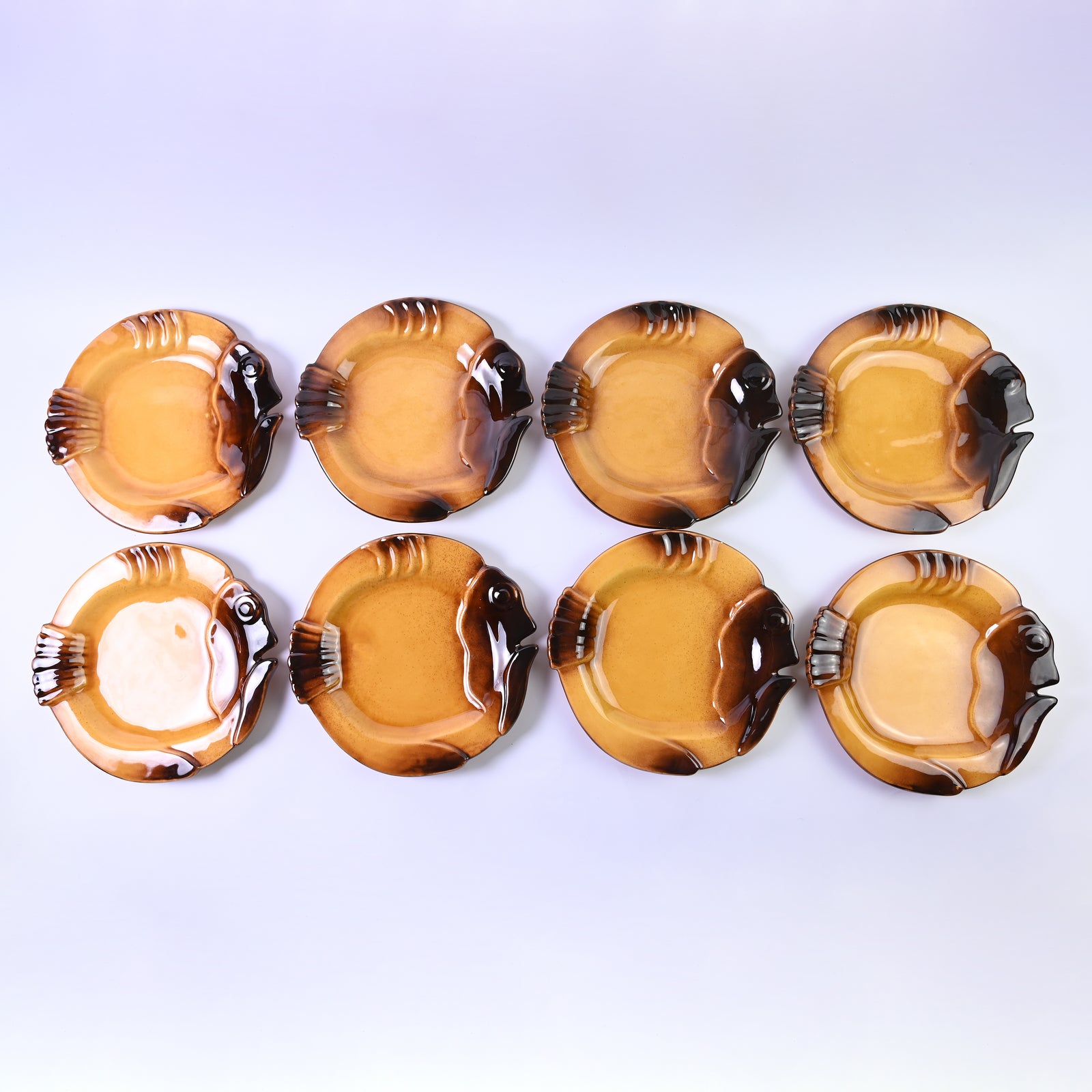 Set of 8 Fish Plates