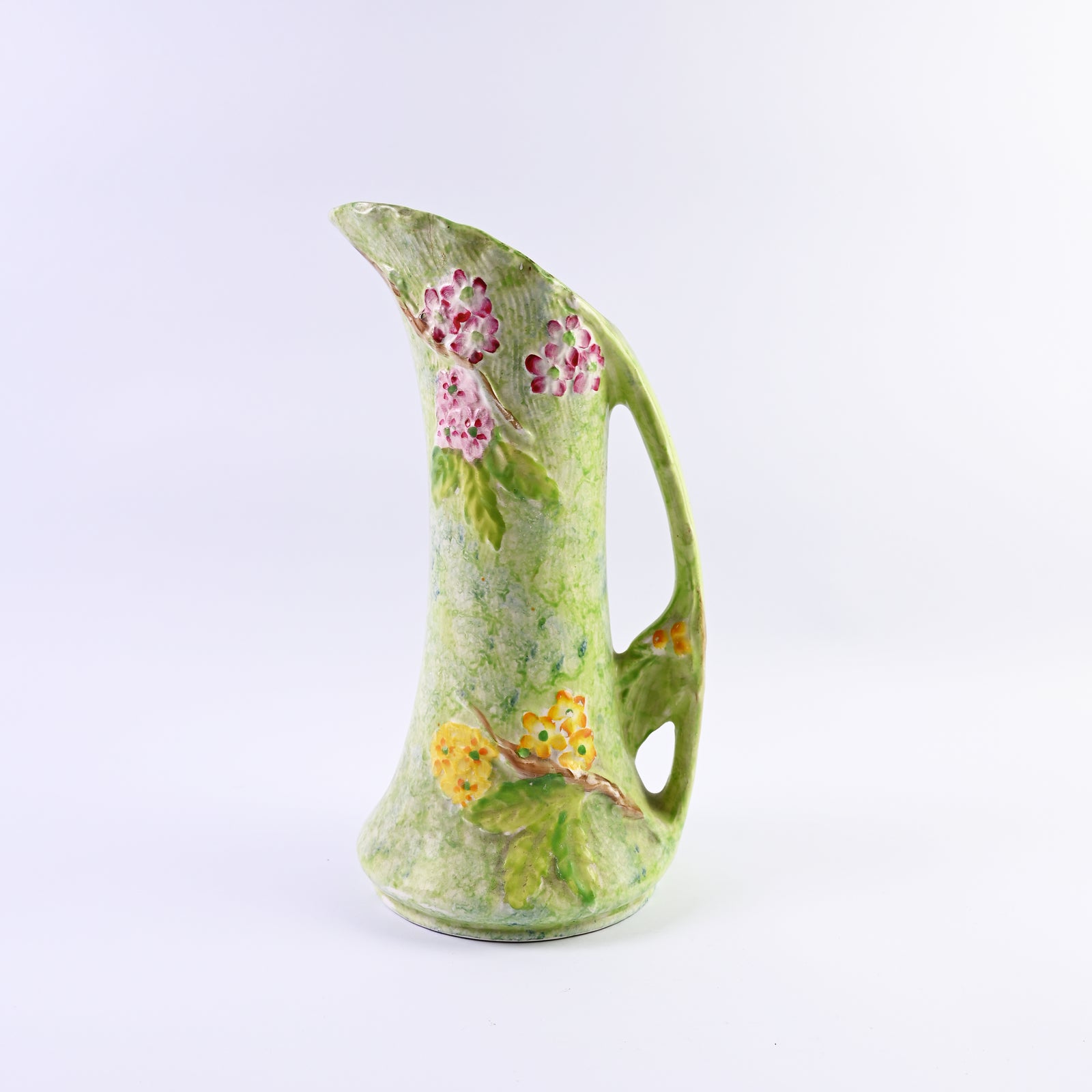 Green Floral Pitcher