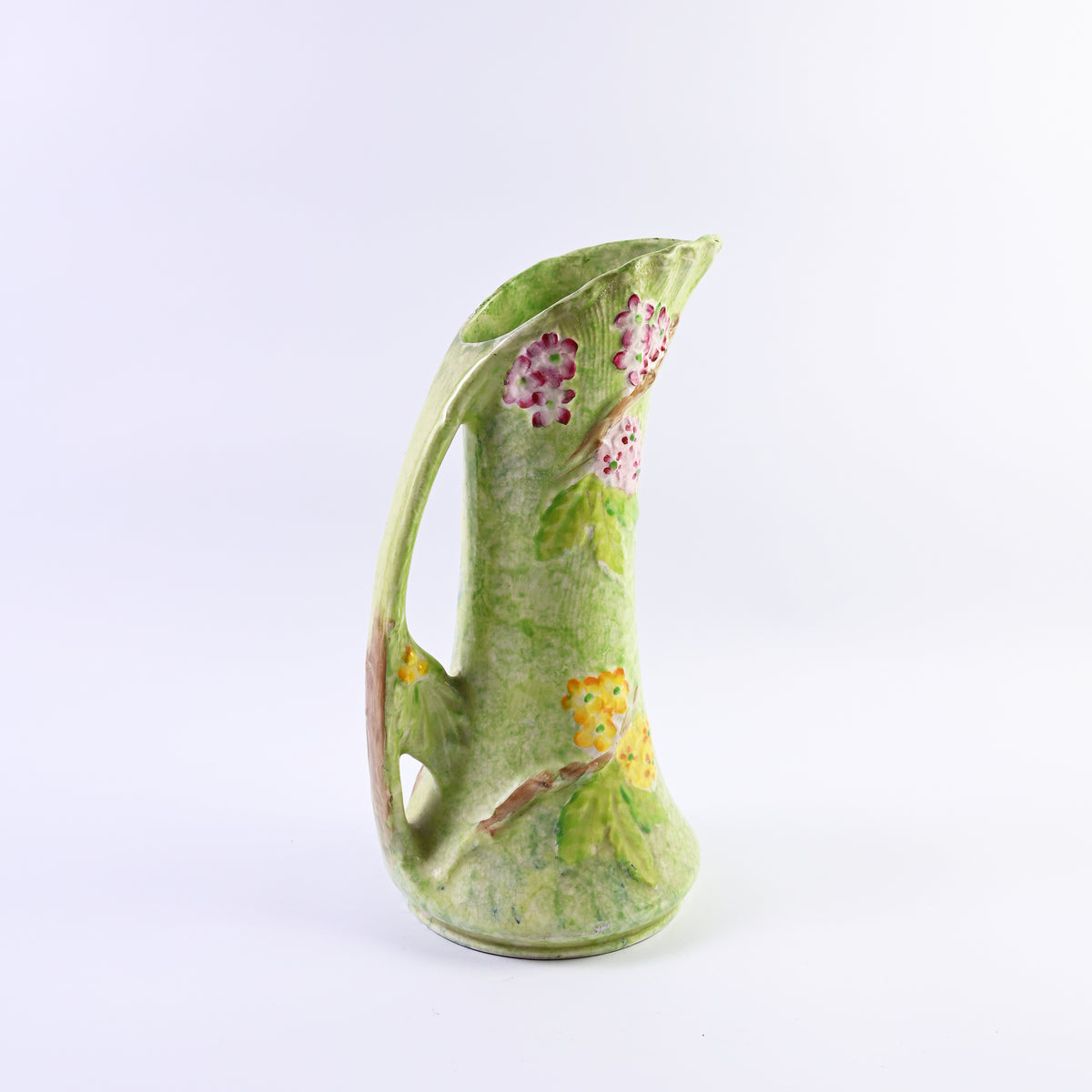 Green Floral Pitcher