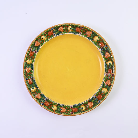 Large Handpainted Yellow Plate