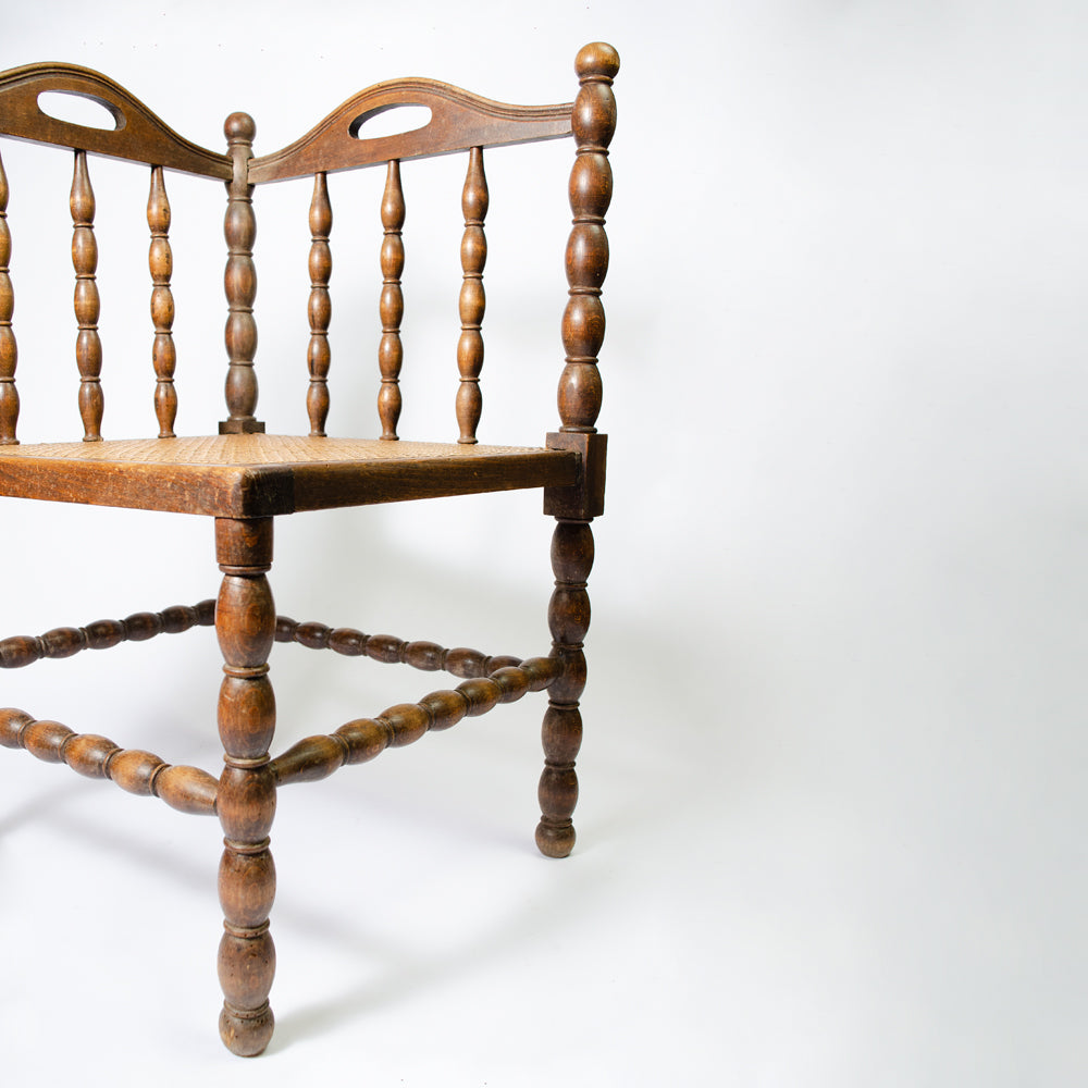 Bobbin and Cane Corner Chair