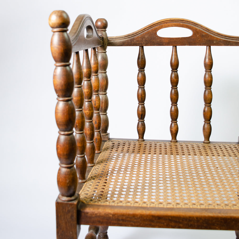 Bobbin and Cane Corner Chair