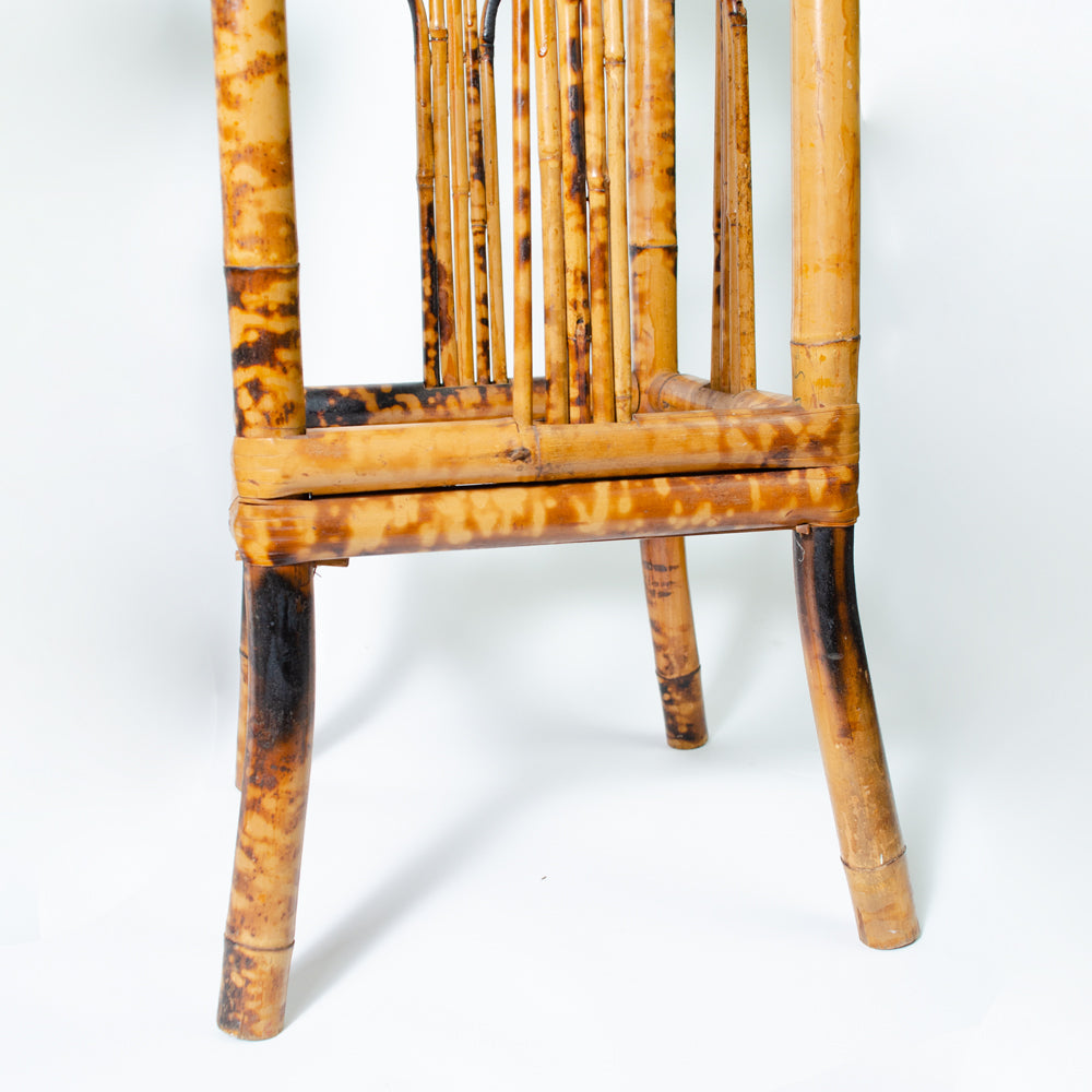Beautifully crafted pair of Square Tiger Bamboo Plant Stands