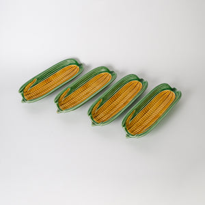 Set of Portuguese Corn On The Cob Serving Plates