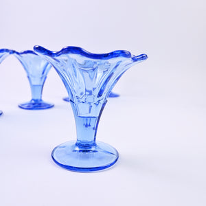Set of 6 Blue Dessert Glasses