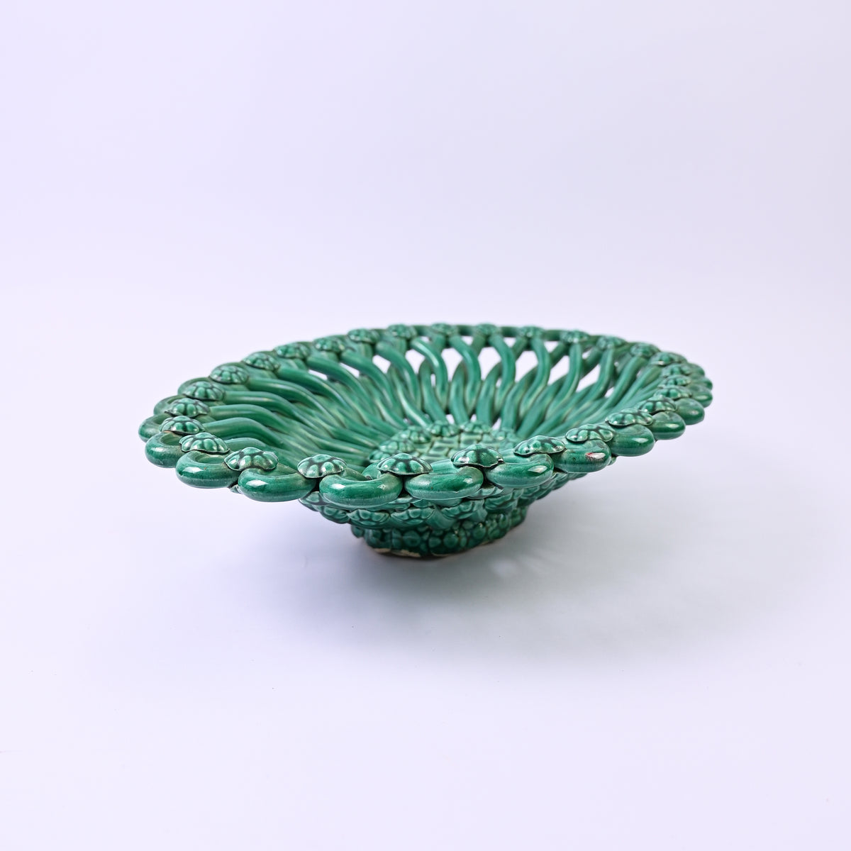 Large Lattice Oval Bowl