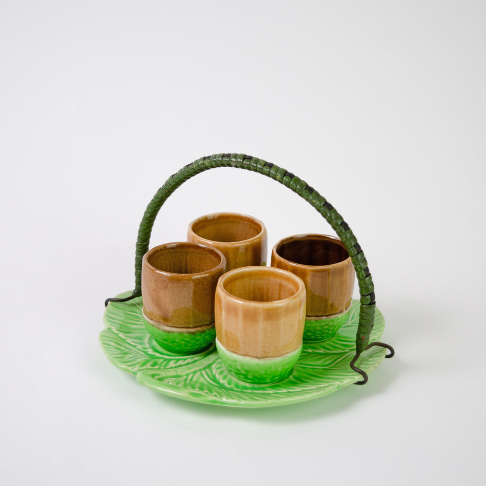 Majolica Lettuce Egg Basket