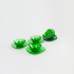 Racing Green Glass Tea Set