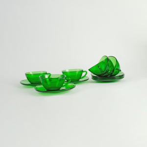 Racing Green Glass Tea Set