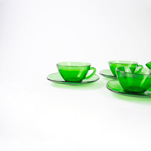 Racing Green Glass Tea Set