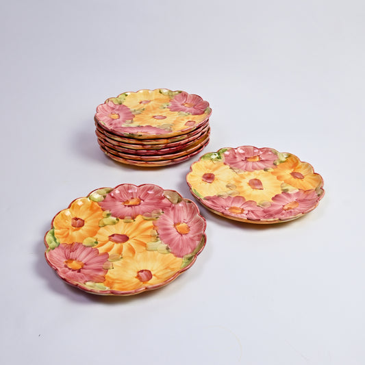 Colourful Flower Plates