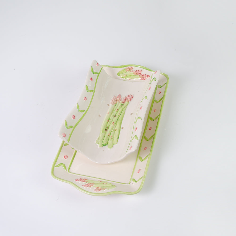 French Asparagus Serving Platter