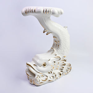 Large Clam Plant Pot and Flying Fish Stand