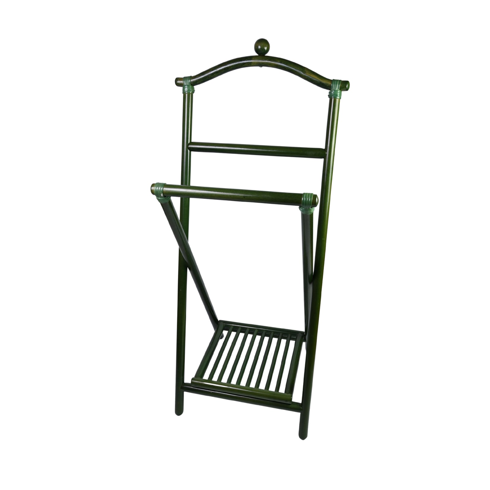 Green Wooden Valet stand