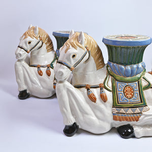 Glazed Horse Jardiniere
