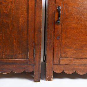 Pair of Scallop Detail Bedside Tables